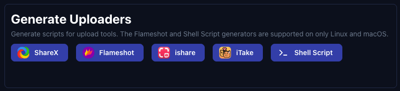 generate uploaders
