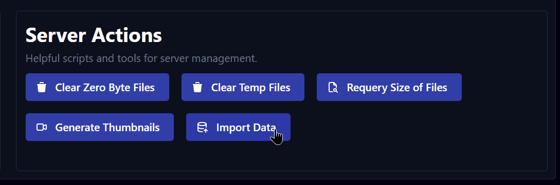 Upload Export File