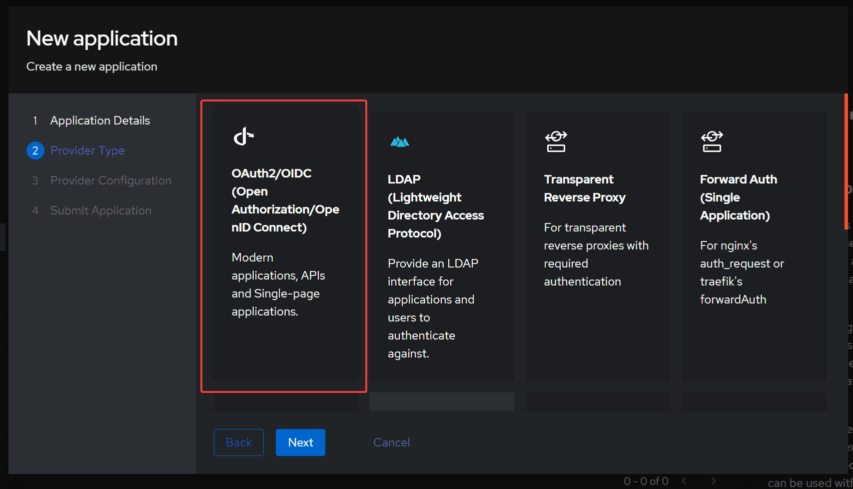 authentik application type