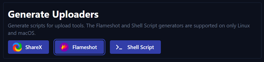 Generate Uploaders