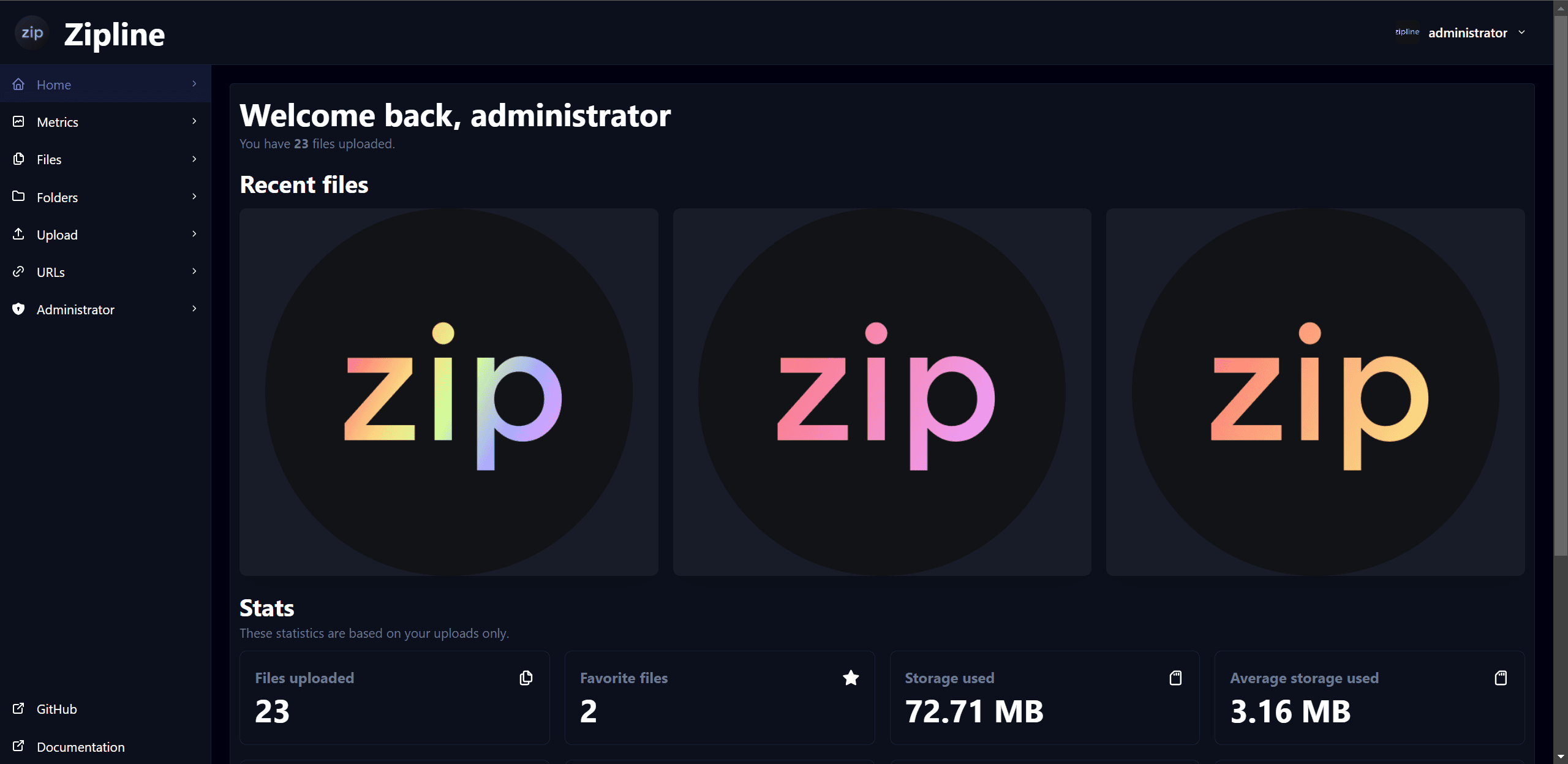 Home page screenshot