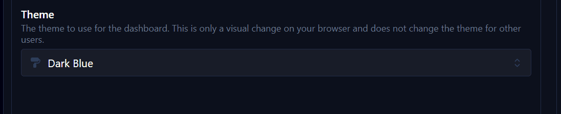 dashboard settings